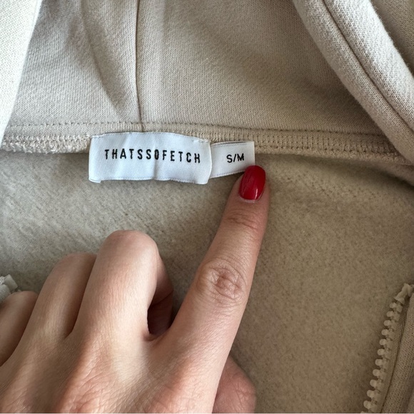 THATSSOFETCH Bamba Low Rise Pants - Bone Crop top hoodie S/M - Picture 6 of 7